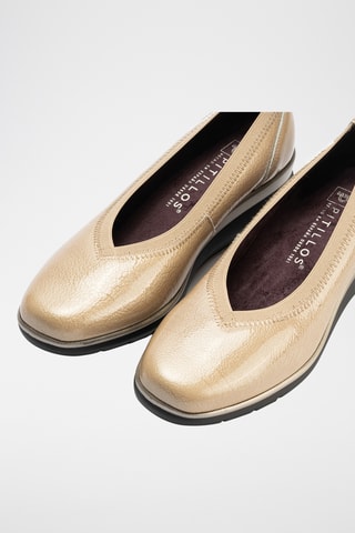 Ballerine in pelle verniciata - Beige