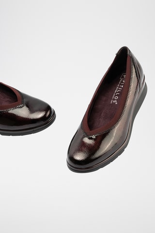 Ballerine in pelle verniciata - Bordeaux