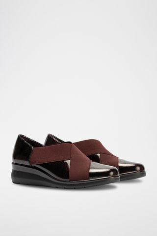 Slip-on in pelle verniciata - Bordeaux