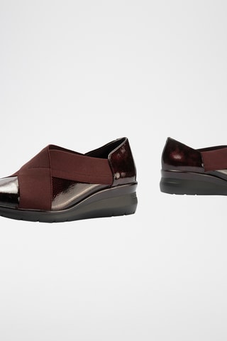 Slip-on in pelle verniciata - Bordeaux