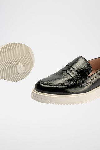 Mocassini in pelle verniciata - Nero