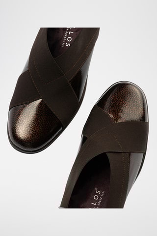 Slip-on in pelle verniciata - Marrone
