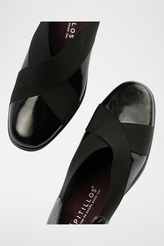 Slip-on in pelle verniciata - Nero