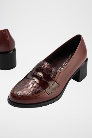 Escarpins en cuir - Bordeaux