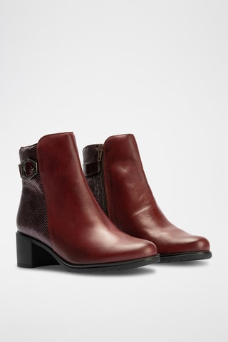 Bottines en cuir - Bordeaux