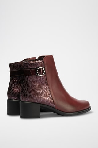 Bottines en cuir - Bordeaux