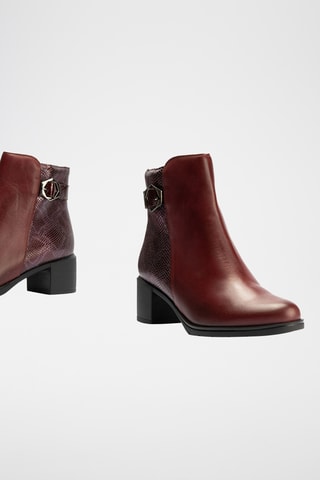 Bottines en cuir - Bordeaux