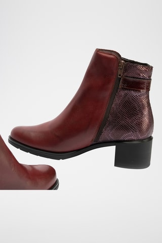 Bottines en cuir - Bordeaux