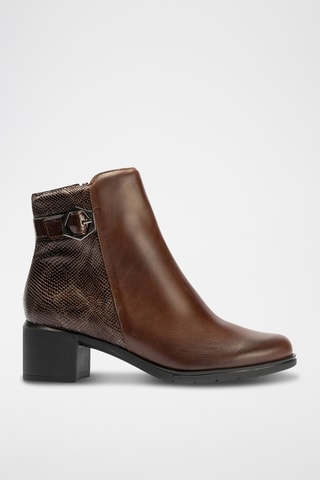 Bottines en cuir - Marron
