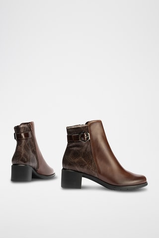 Bottines en cuir - Marron