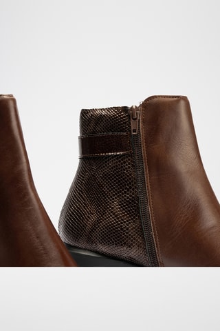 Bottines en cuir - Marron