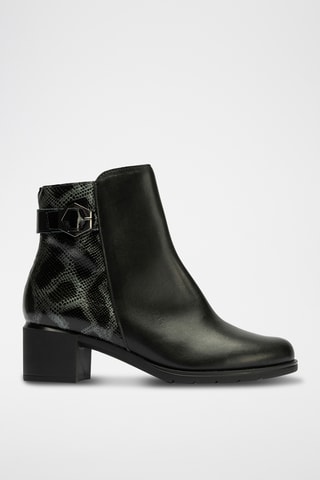 Bottines en cuir - Noir