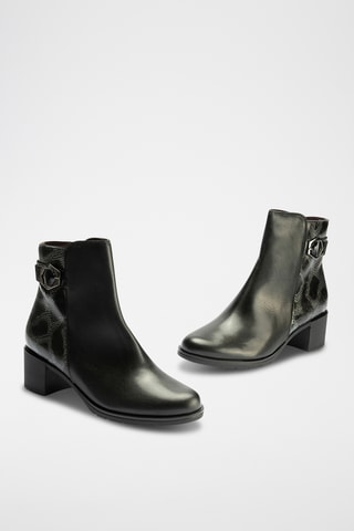 Bottines en cuir - Noir