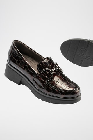 Mocassini in pelle verniciata - Bordeaux