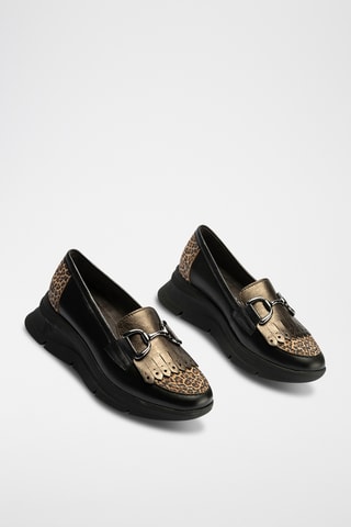 Mocassins em couro envernizado - Preto