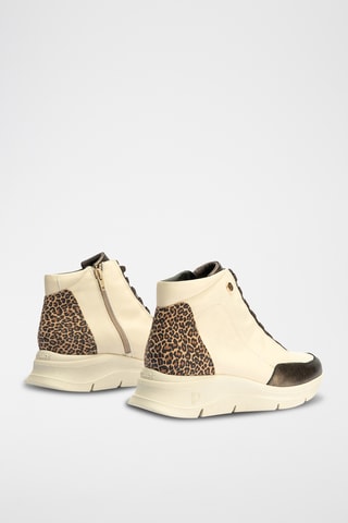 Bottines en cuir - Ecru