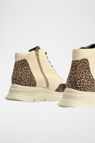 Bottines en cuir - Ecru