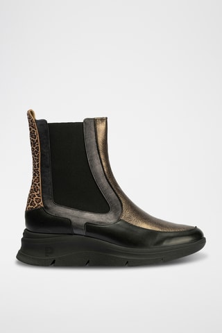 Bottines en cuir nappa - Noir