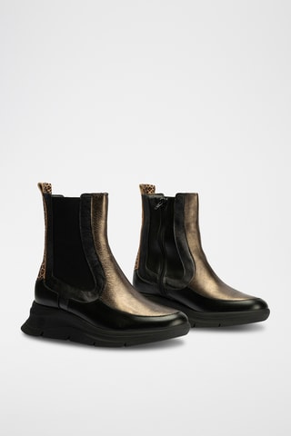 Bottines en cuir nappa - Noir