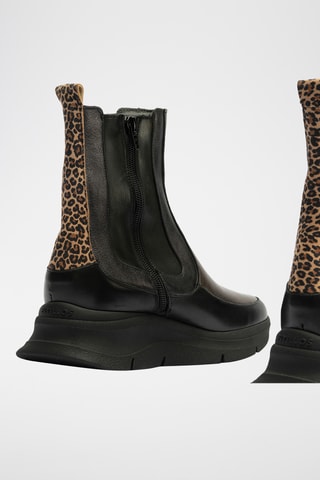 Bottines en cuir nappa - Noir