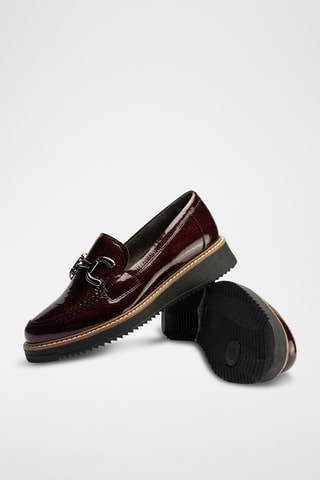 Mocassini in pelle verniciata - Bordeaux