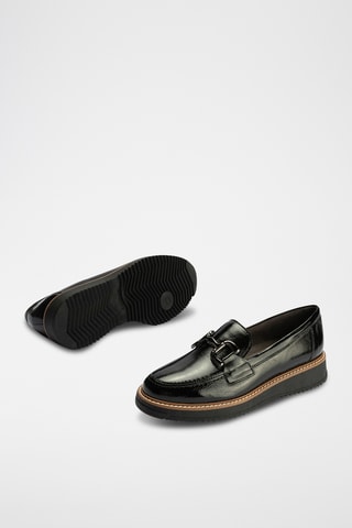 Mocassini in pelle verniciata - Nero