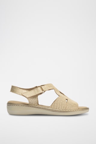 Sandales en cuir - Doré