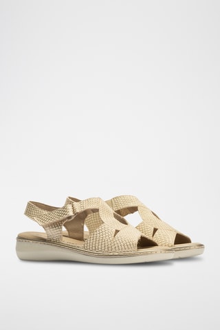 Sandales en cuir - Doré