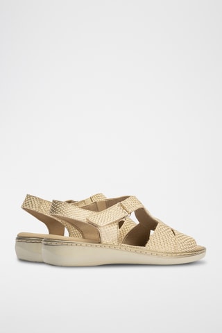 Sandales en cuir - Doré