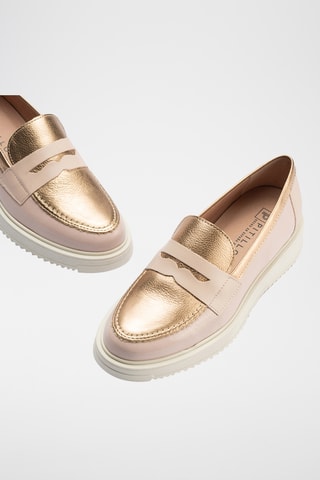 Mocassins en cuir - Nude