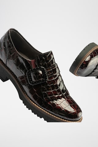 Mocassini in pelle verniciata - Bordeaux