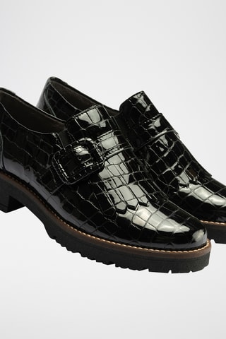 Mocassini in pelle verniciata - Nero