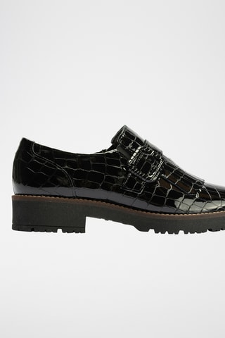 Mocassini in pelle verniciata - Nero