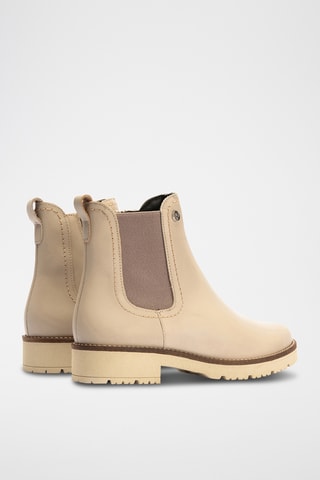 Bottines en cuir nappa - Beige