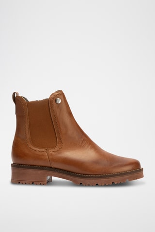 Bottines en cuir nappa - Camel