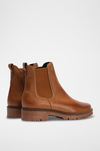 Bottines en cuir nappa - Camel