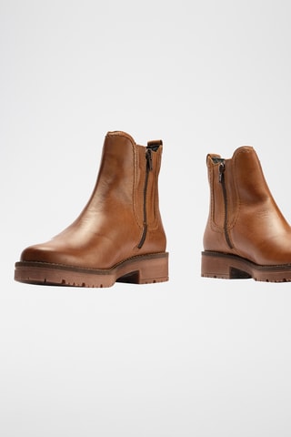 Bottines en cuir nappa - Camel