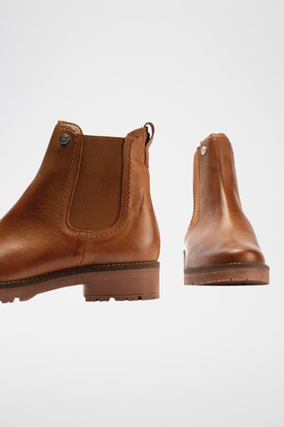 Bottines en cuir nappa - Camel