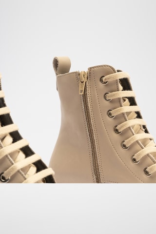 Bottines en cuir nappa - Beige
