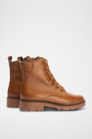 Bottines en cuir nappa - Camel