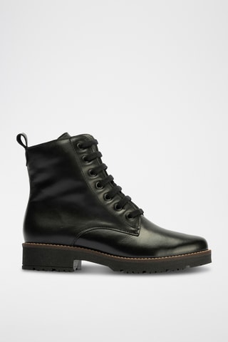Bottines en cuir nappa - Noir