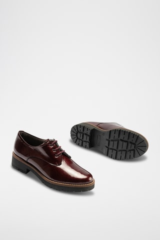 Stringate in pelle verniciata - Bordeaux