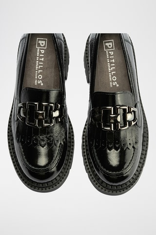 Mocassini in pelle verniciata - Nero