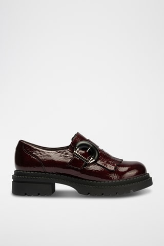 Monk strap in pelle verniciata - Bordeaux