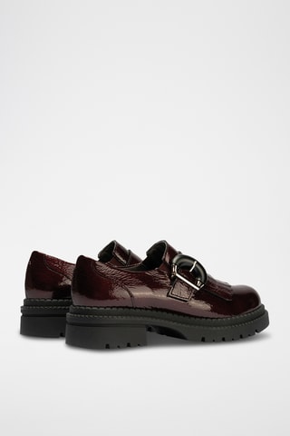 Monk strap in pelle verniciata - Bordeaux
