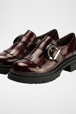Monk strap in pelle verniciata - Bordeaux