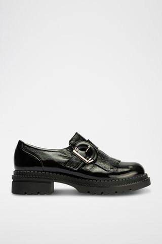 Monk strap in pelle verniciata - Nero