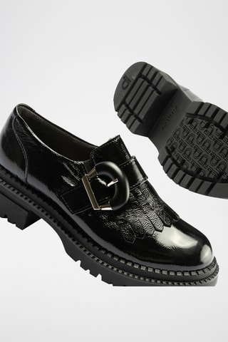 Monk strap in pelle verniciata - Nero