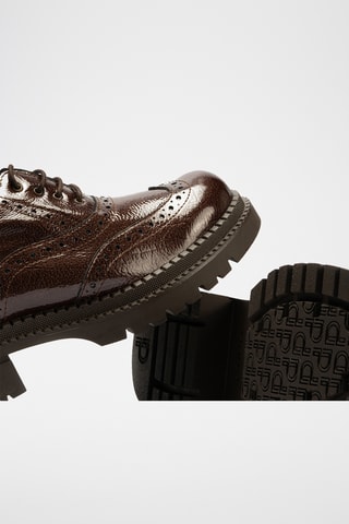 Derbys en cuir verni - Marron