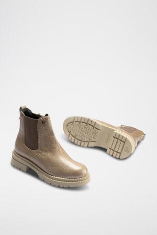 Bottines en cuir verni - Beige